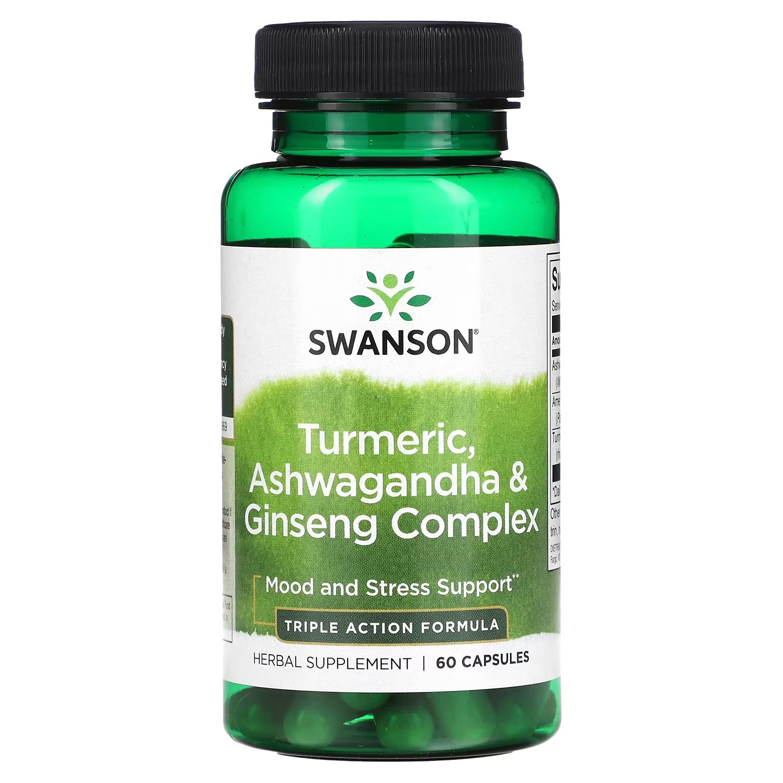 Swanson Turmeric Ashwagandha Ginseng Complex, 60 Capsules