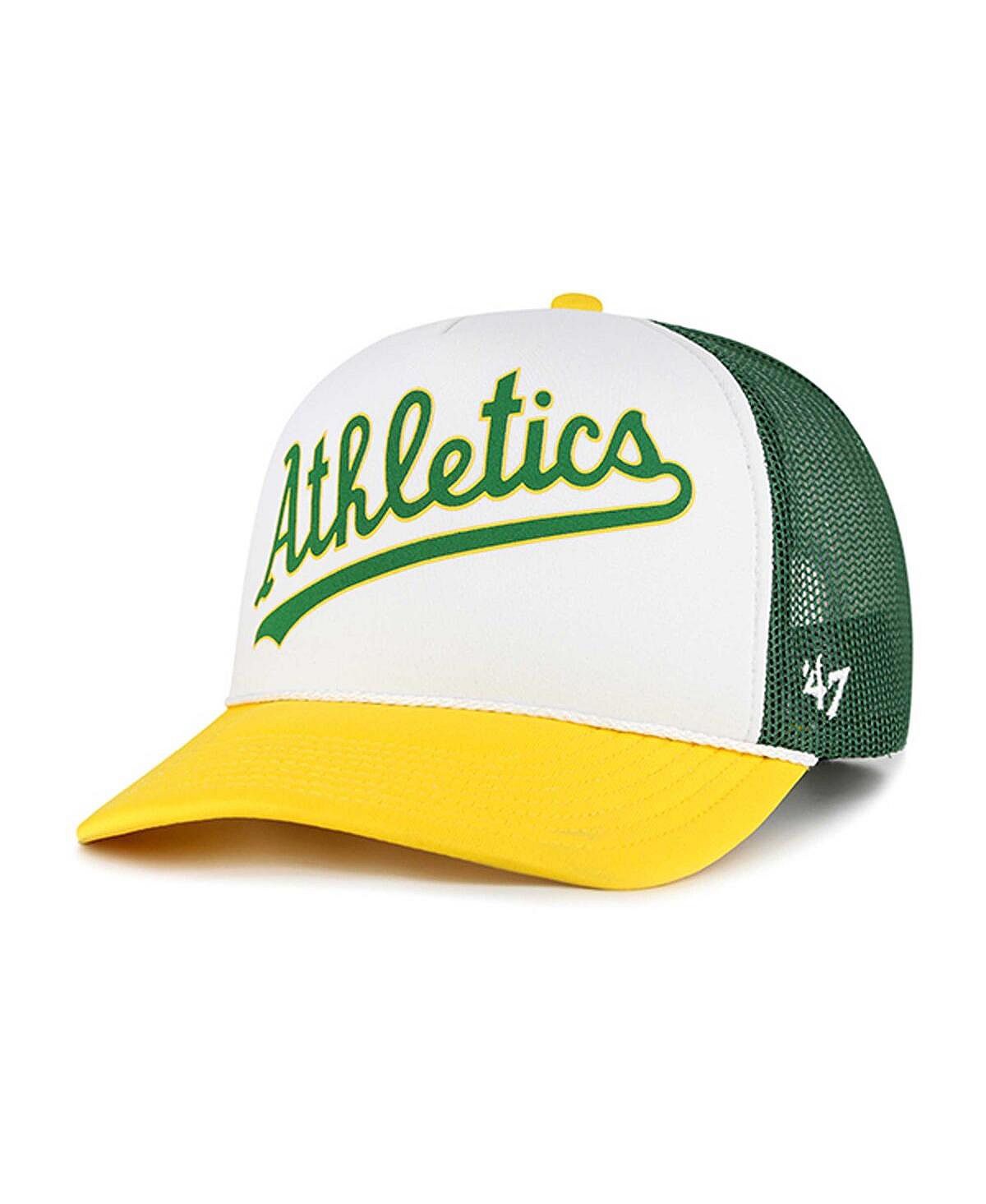 Men's Oakland Athletics White Foam Cap with Trucker Snapback Front '47 Brand