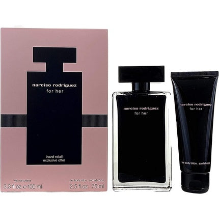 Gift set of eau de toilette For Her 100 ml and B/L 75 ml, Narciso Rodriguez