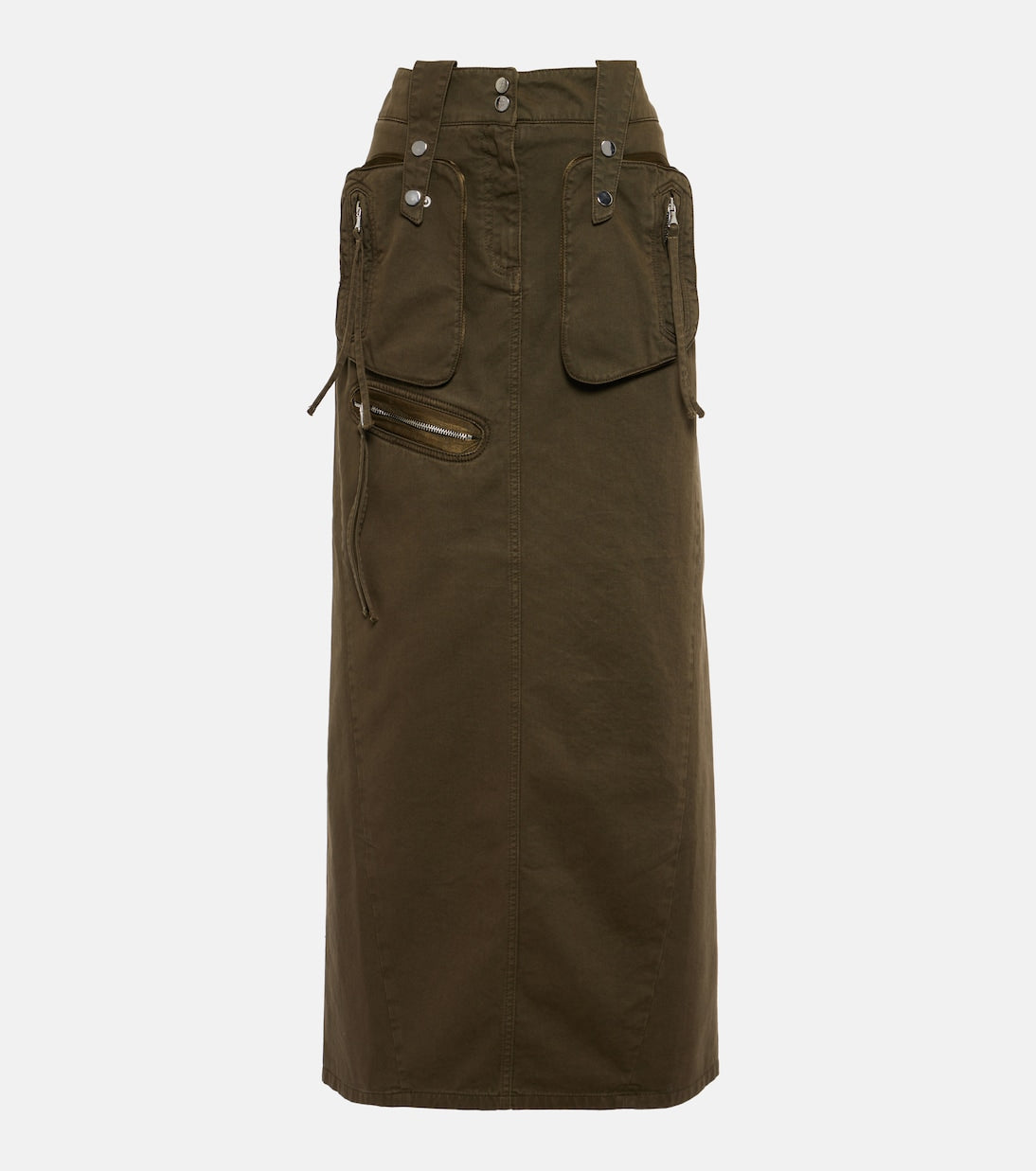 Denim maxi cargo skirt Blumarine, brown