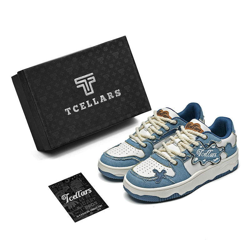 Tcellars Unisex Skateboarding Shoes, Denim Blue