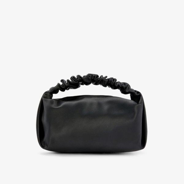 Scrunchie Alexander Wang Mini Satin Shoulder Bag, Black