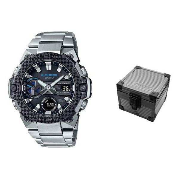 CASIO G-Shock Analog-Digital 'Black Silver' watch, black