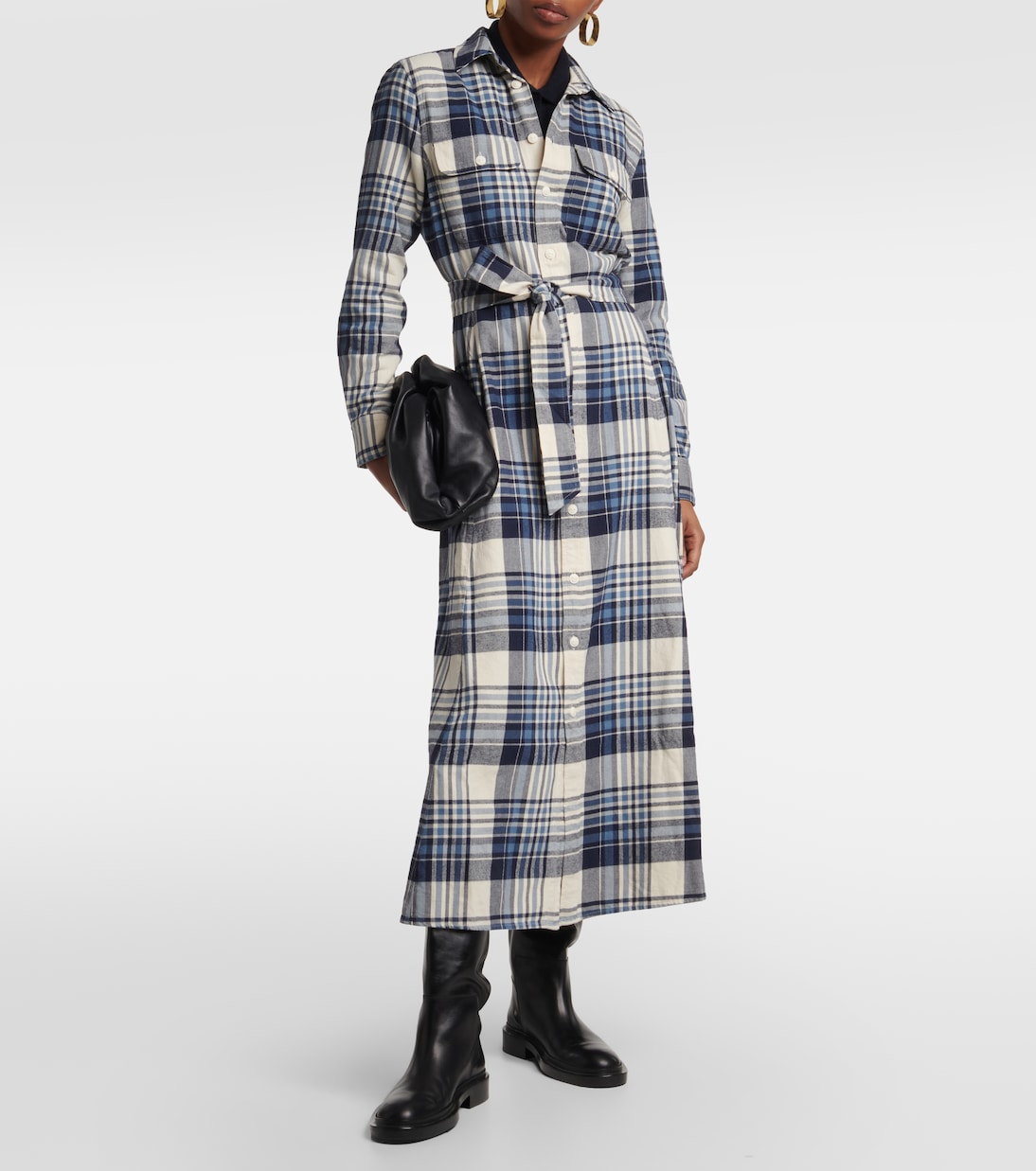 Polo Ralph Lauren cotton check shirt dress, multicolor