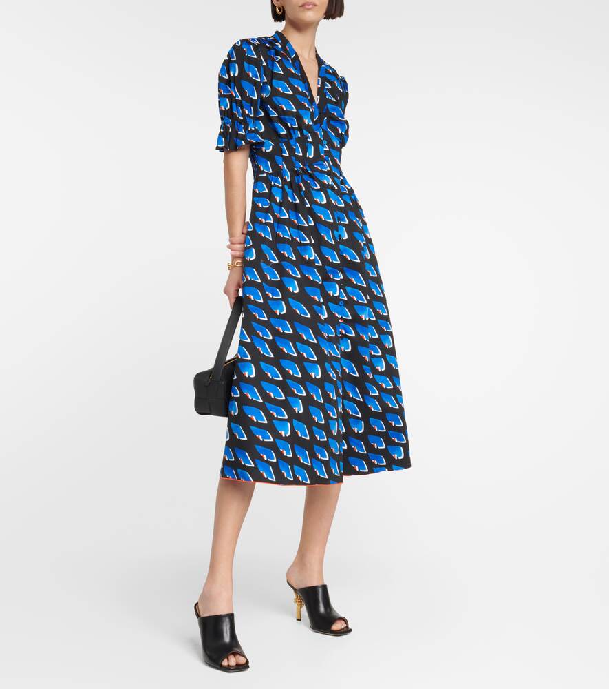 Print wrap midi dress DIANE VON FURSTENBERG, black