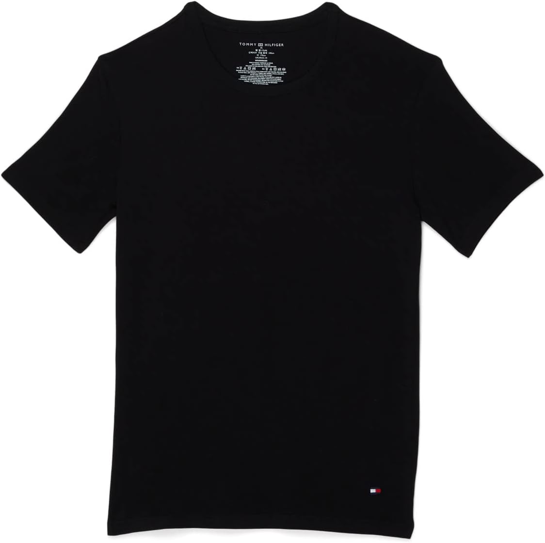 Tommy Hilfiger Stretch Cotton Short Sleeve Crew Neck 3 Pack black