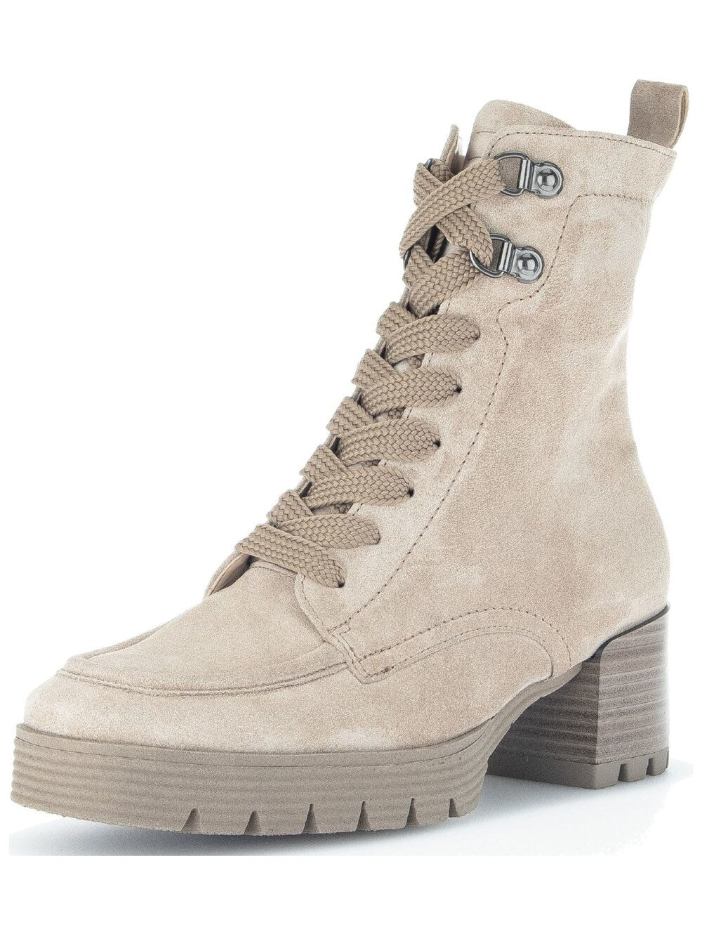 Gabor lace-up ankle boots, beige