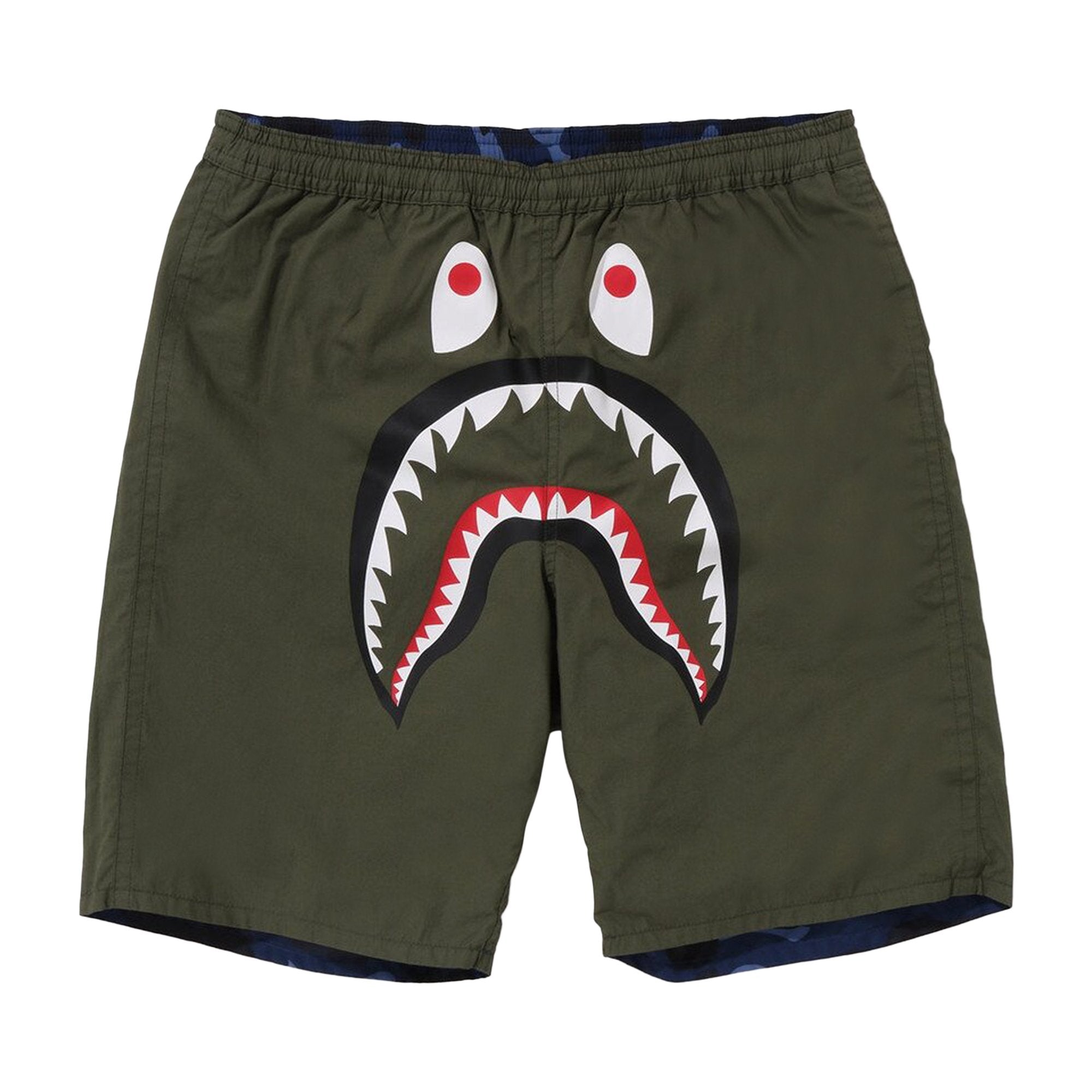 شورت BAPE Color Camo Shark Reversible، أزرق داكن