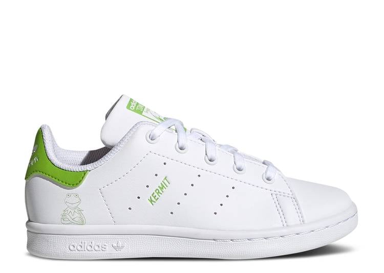 حذاء رياضي Adidas THE MUPPETS X STAN SMITH LITTLE KID 'KERMIT THE FROG' باللون الأبيض