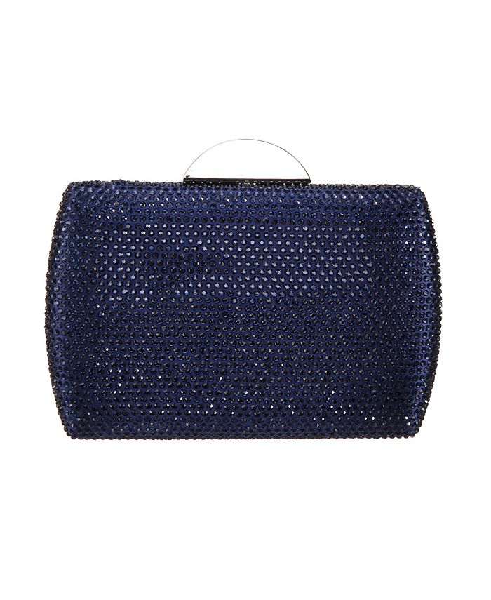 Women's crystal minaudiere Nina, color Navy