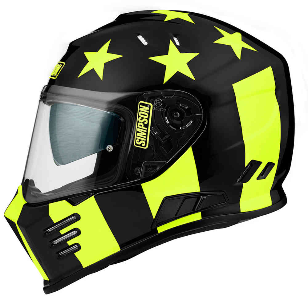 Simpson Venom Suppressed Helmet, Black Yellow