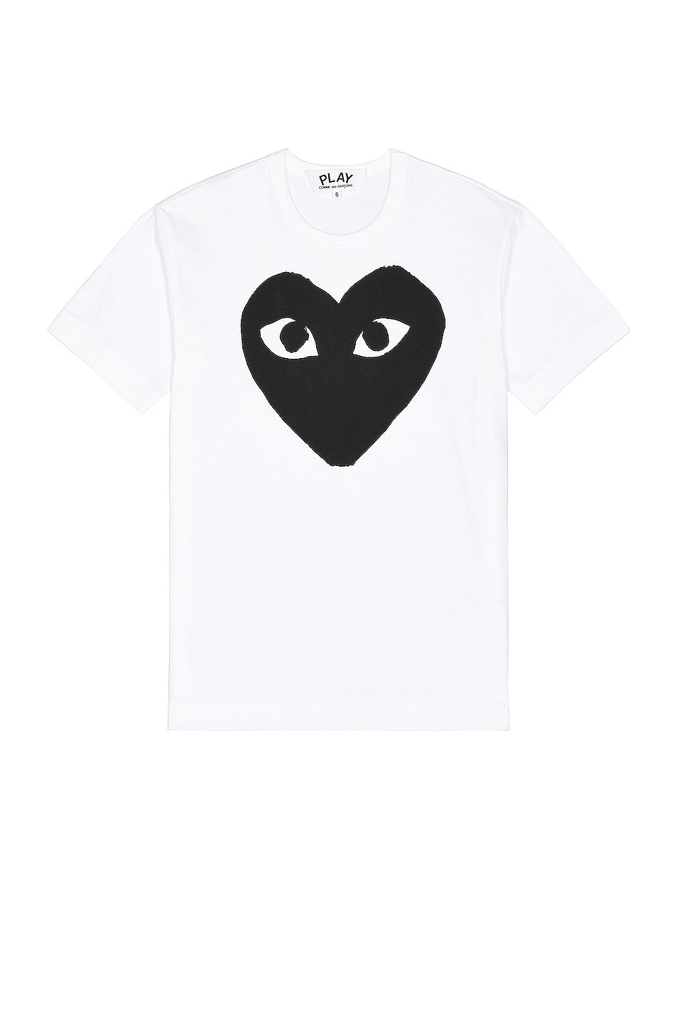 Comme des Garçons Emblem Cotton T-shirt, White & Black