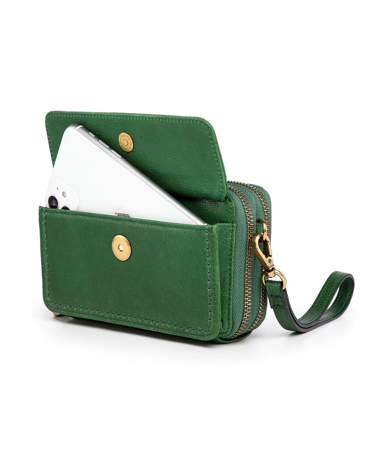 Women's Northwood genuine leather crossbody wallet Northwood OLD TREND, green