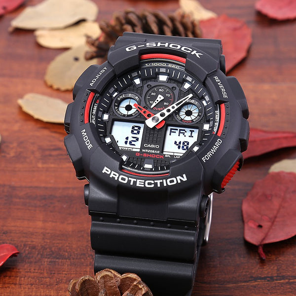 CASIO G-Shock Analog-Digital 'Black' Watch, black