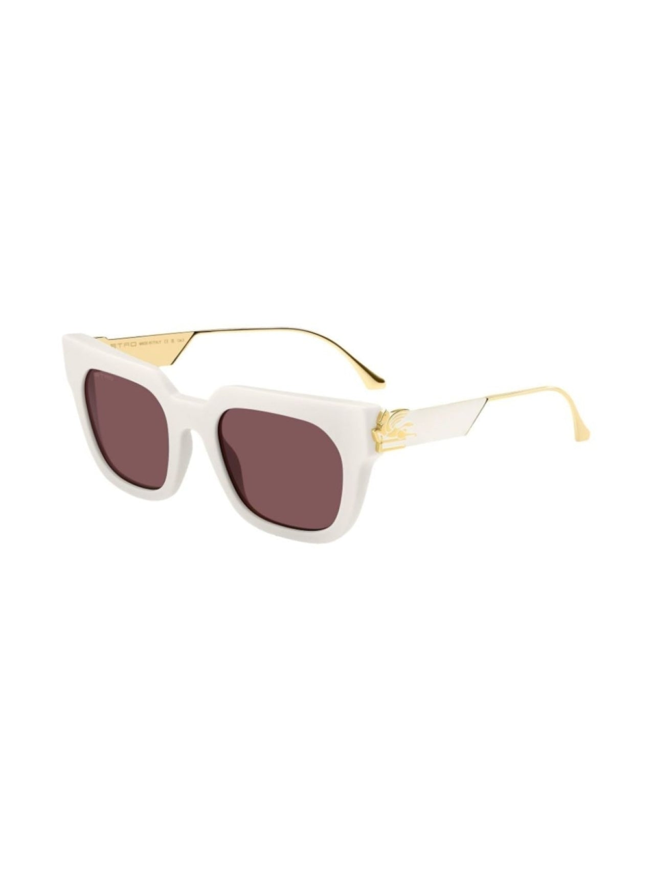 ETRO Bold Pegaso Square Sunglasses White