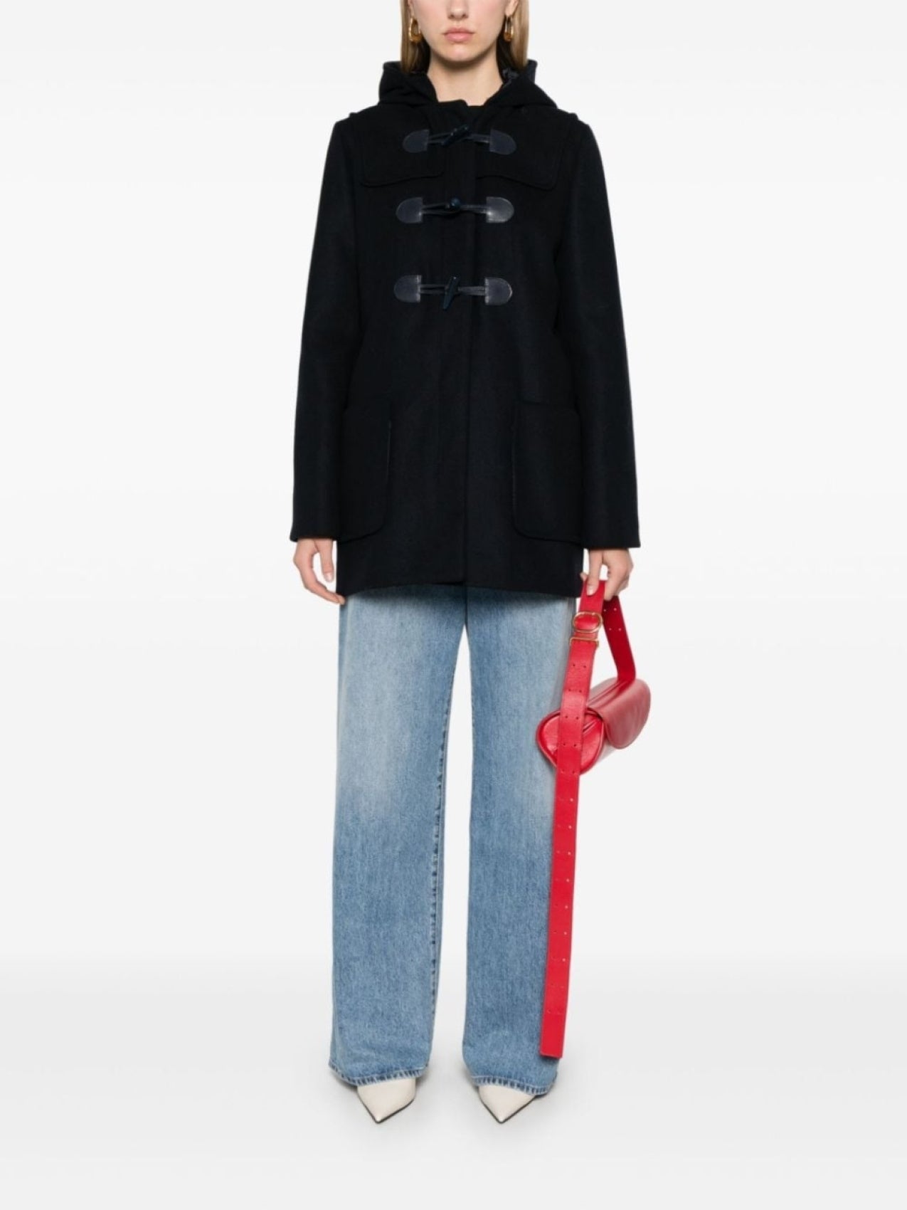 Claudie Pierlot hooded coat, blue