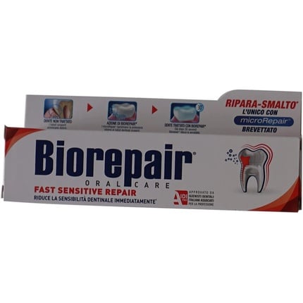 Biorepair Fast Sensitive Repair Micro-Repair Toothpaste, 2.02 fl oz, 60 ml Vittleitaly