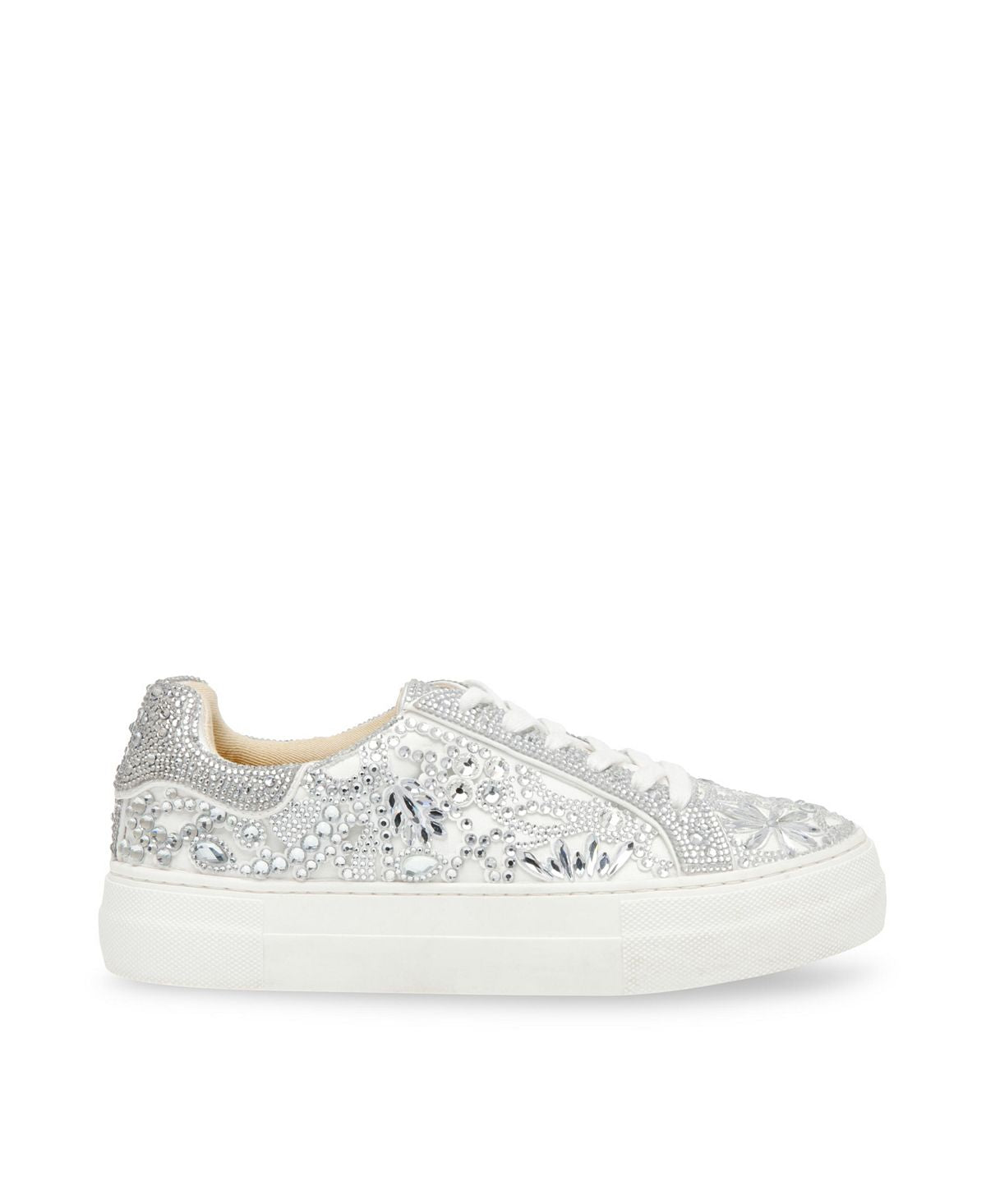 Betsey Johnson Women's Reily Rhinestone Sneakers, White