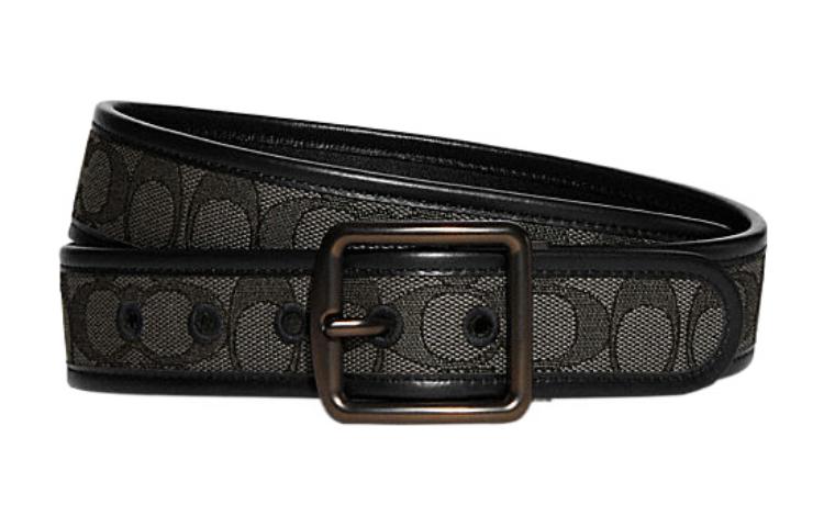 Men's leather belt COACH, black