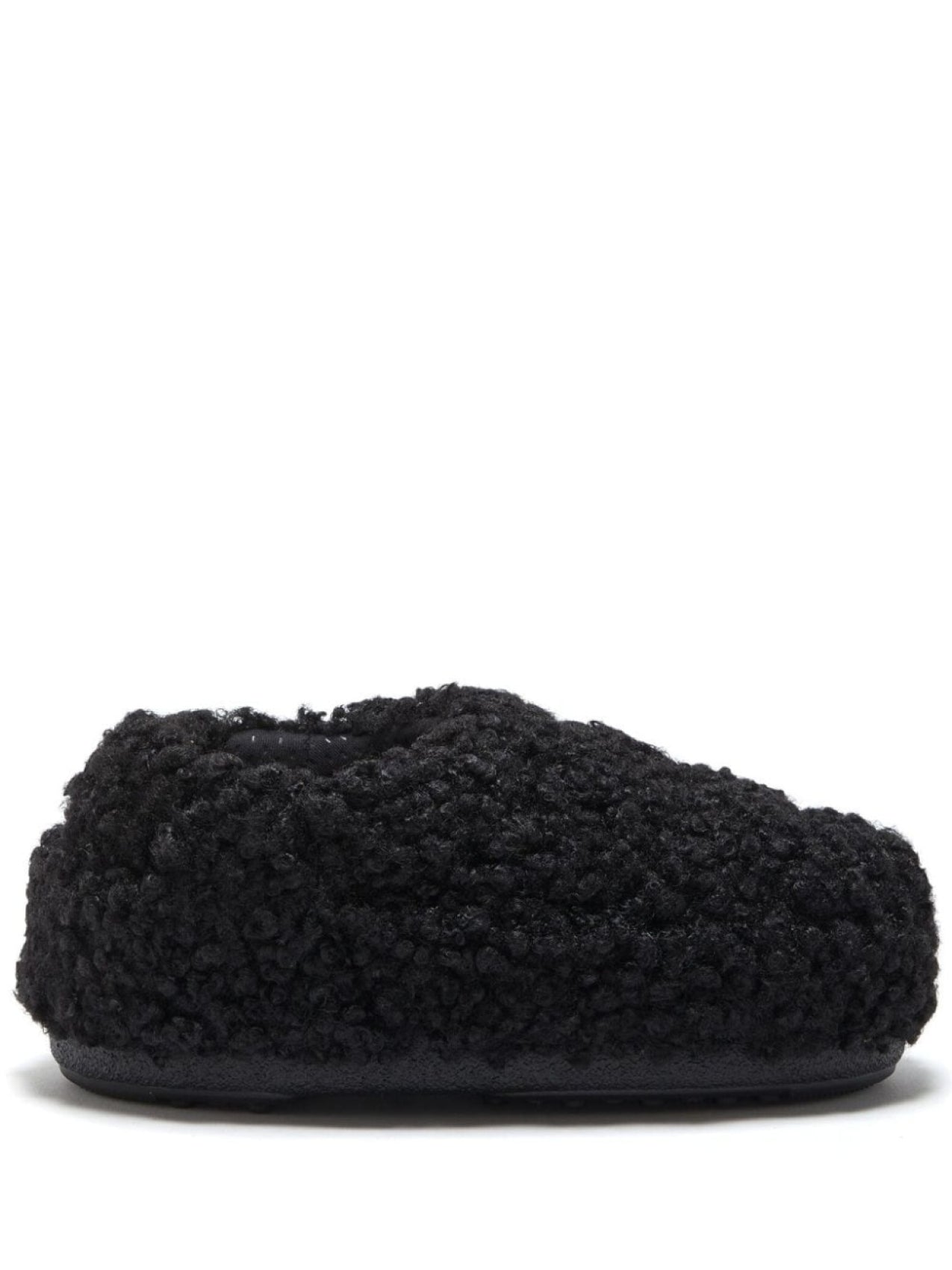 Moon Boot Faux Fur Slippers Black