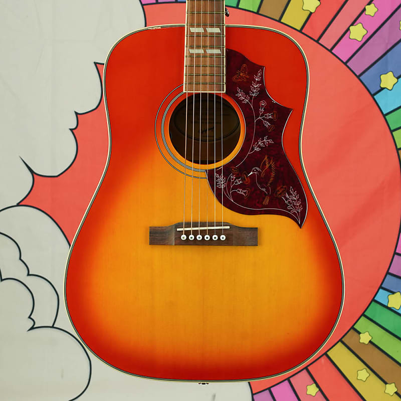 جيتار أكوستيك Epiphone Hummingbird PRO، Faded Cherry Burst