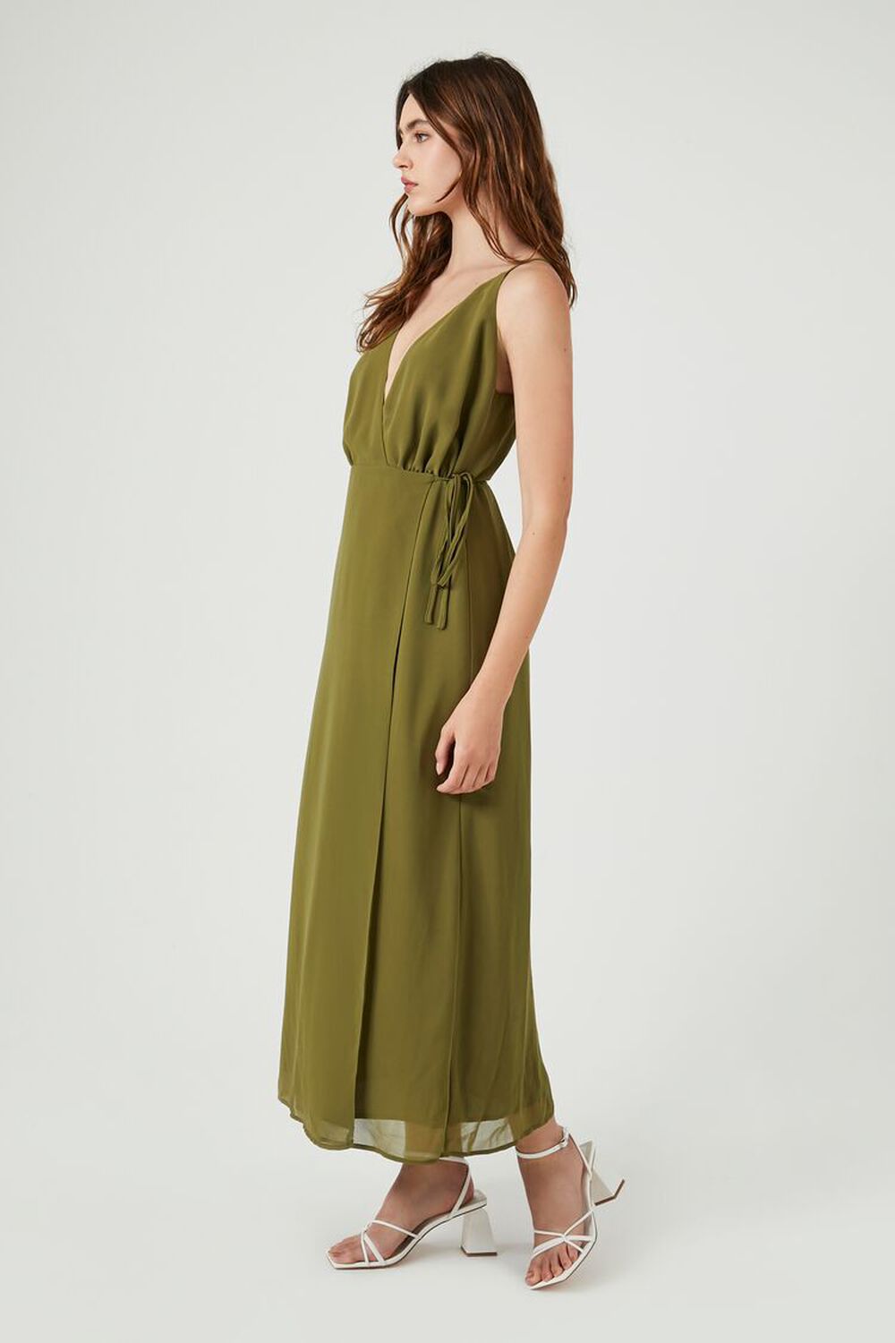 Surplice Forever 21 maxi dress, olive