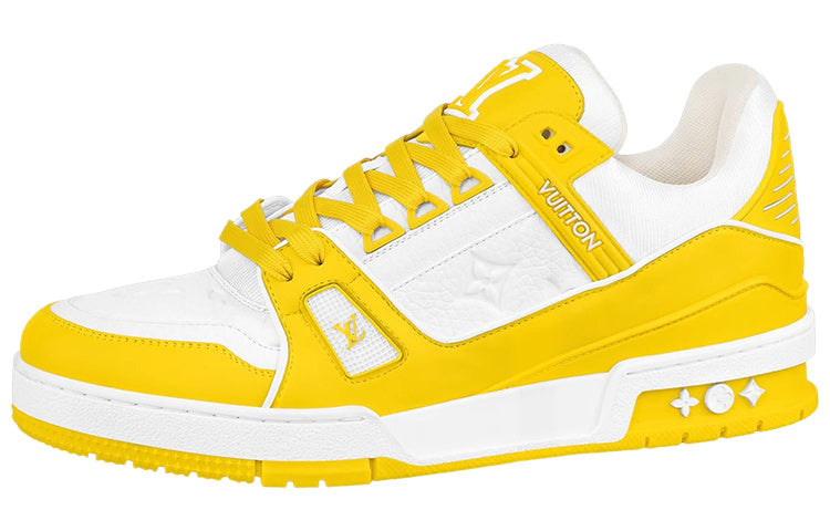 Louis Vuitton Trainer Skate Unisex Sneakers, White/Bright Yellow