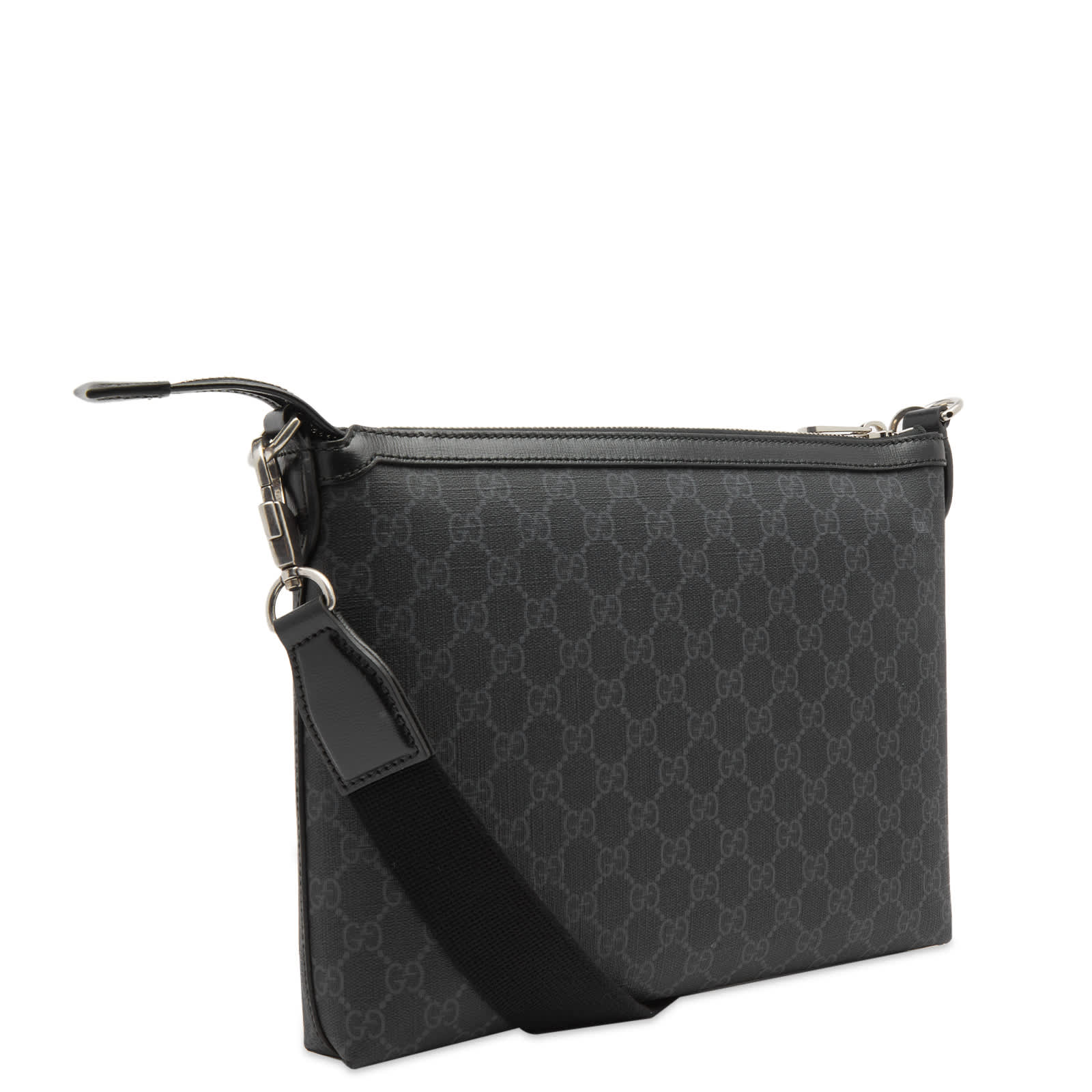 Gucci Jumbo Gg Crossbody Bag, Black