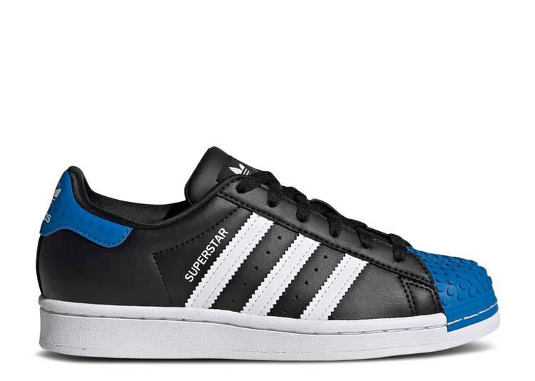 Adidas LEGO X SUPERSTAR BIG KID 'CORE BLACK BLUE' sneakers, black