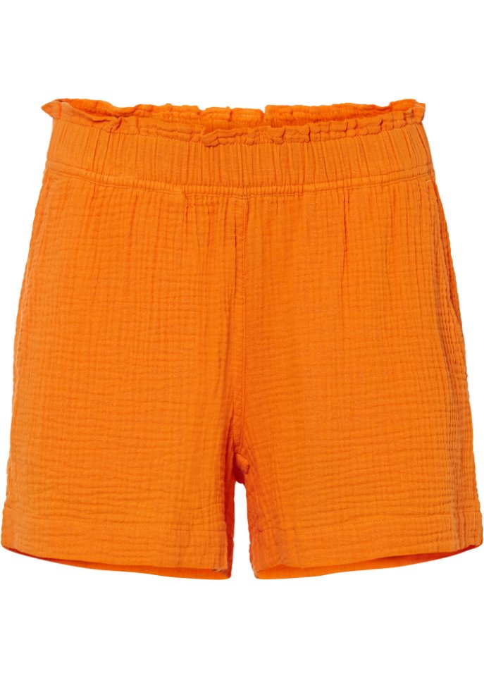 Bpc Bonprix Collection cotton muslin shorts, orange