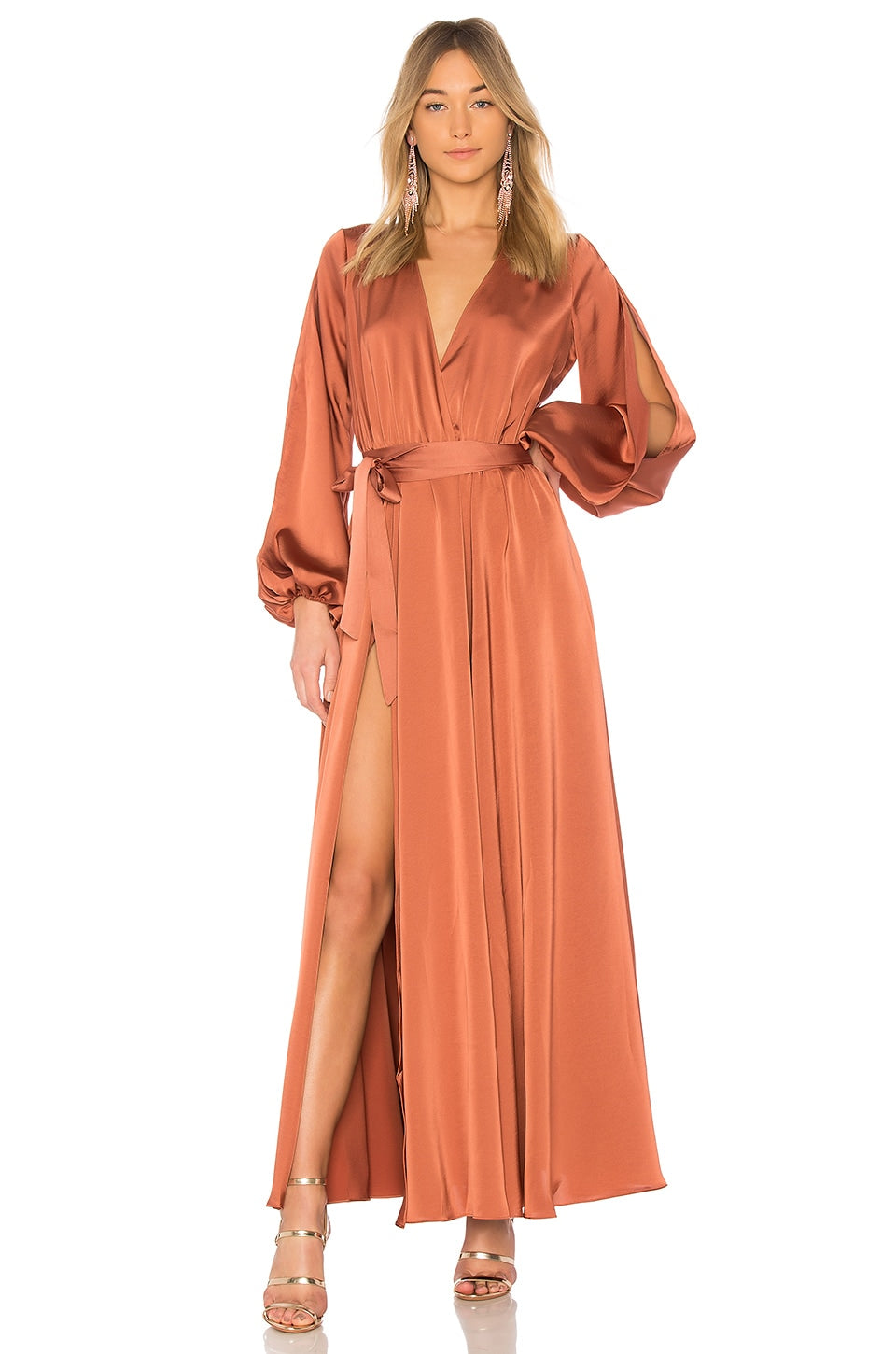 Michael Costello x REVOLVE Eric Gown dress, bronze