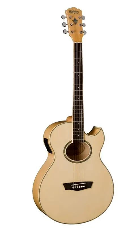 Washburn EA20 Festival Series Cutaway Acoustic Electric Guitar. Natural