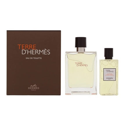 Hermes Terre D'Hermes 2-piece gift set for men 3 4 oz Eau de Toilette Spray + 2.7 oz Shower Gel for Hair and Body, Hermös