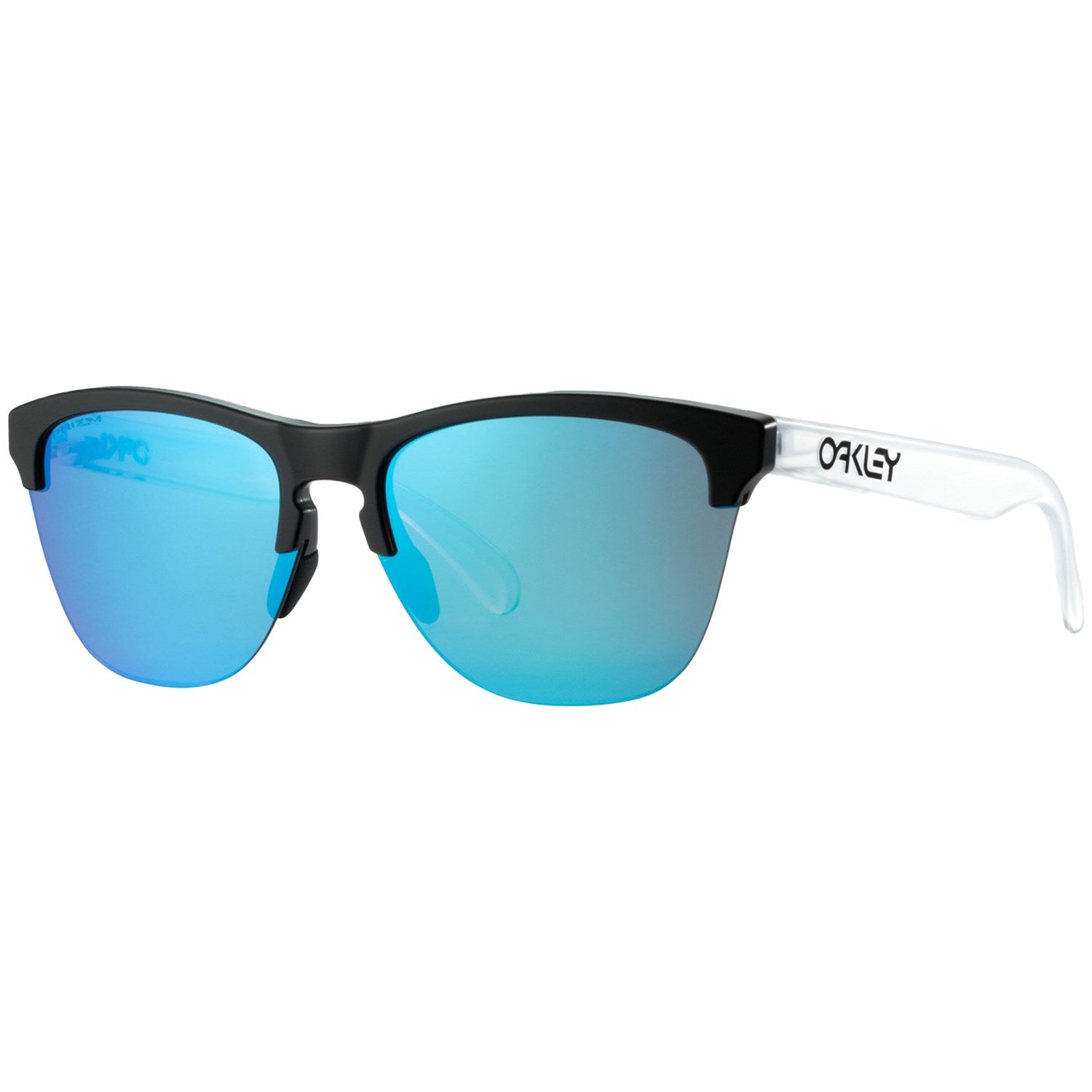 نظارة شمسية Oakley Frogskins Lite باللون الأسود غير اللامع/الشفاف غير اللامع/Prizm Sapphire