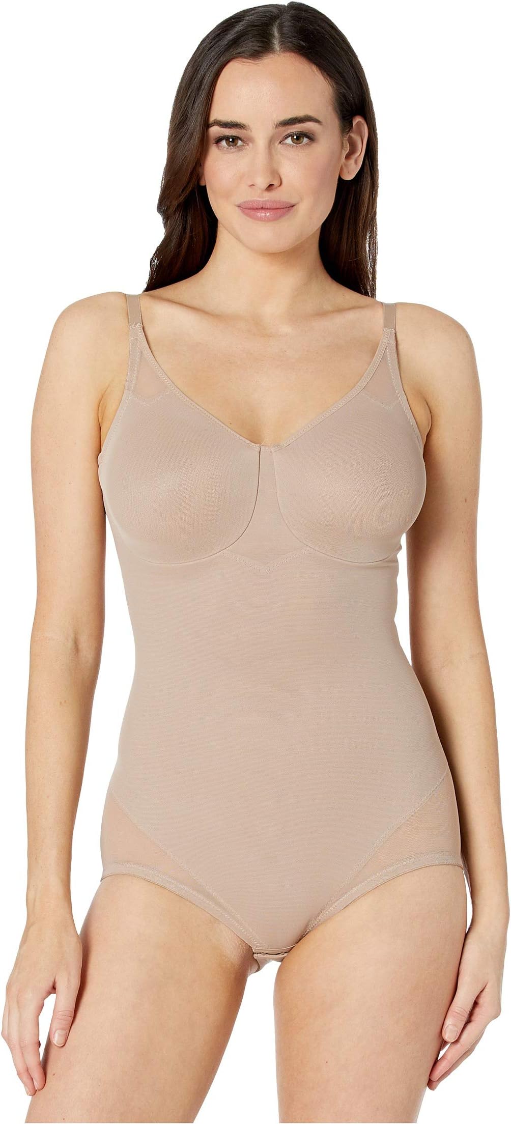 Super Durable Sexy Sheer Body Briefer 2783 Miraclesuit, Stucco