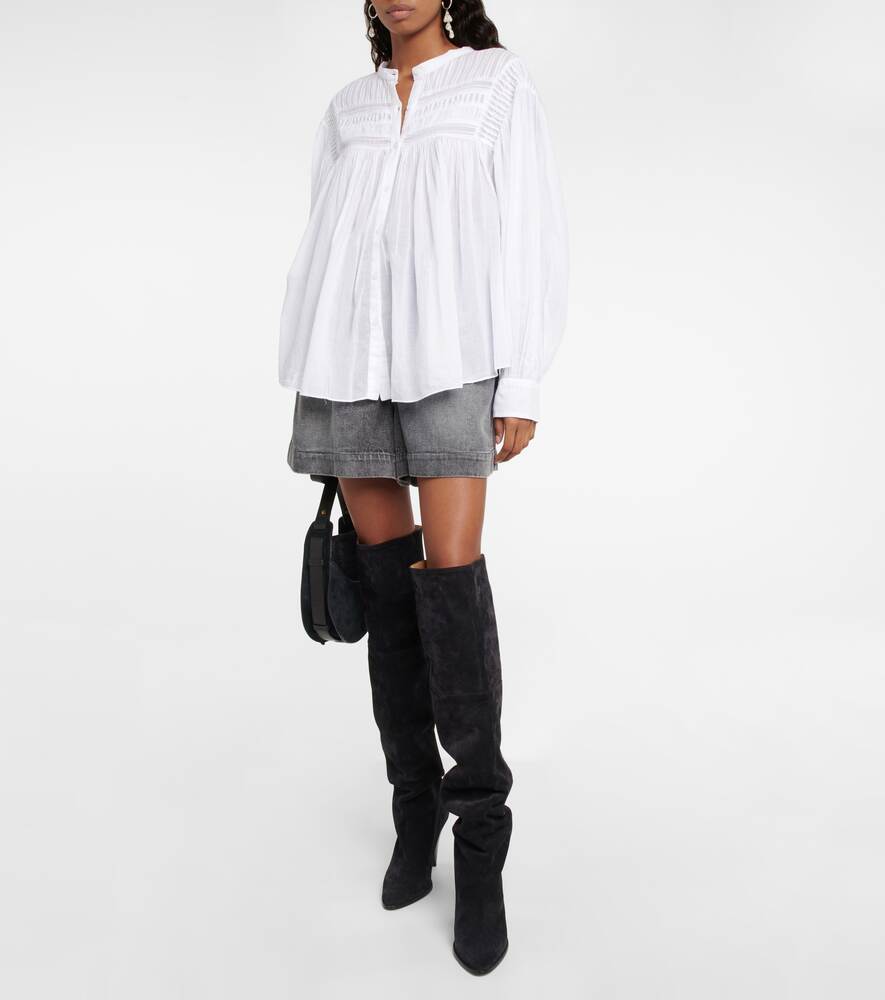 Oversized Plalia cotton blouse MARANT ETOILE, white