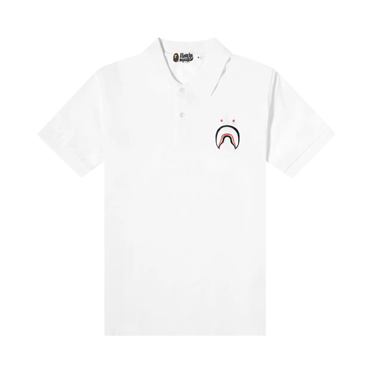 BAPE A Bathing Ape Shark 'White' Polo, White