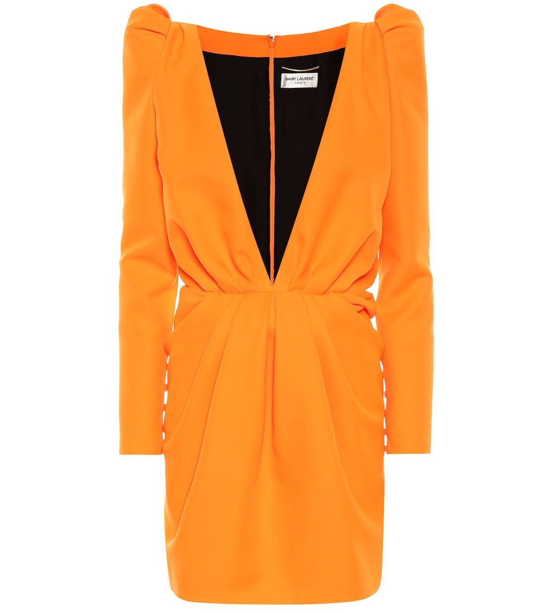 Mini gabardine dress SAINT LAURENT, orange