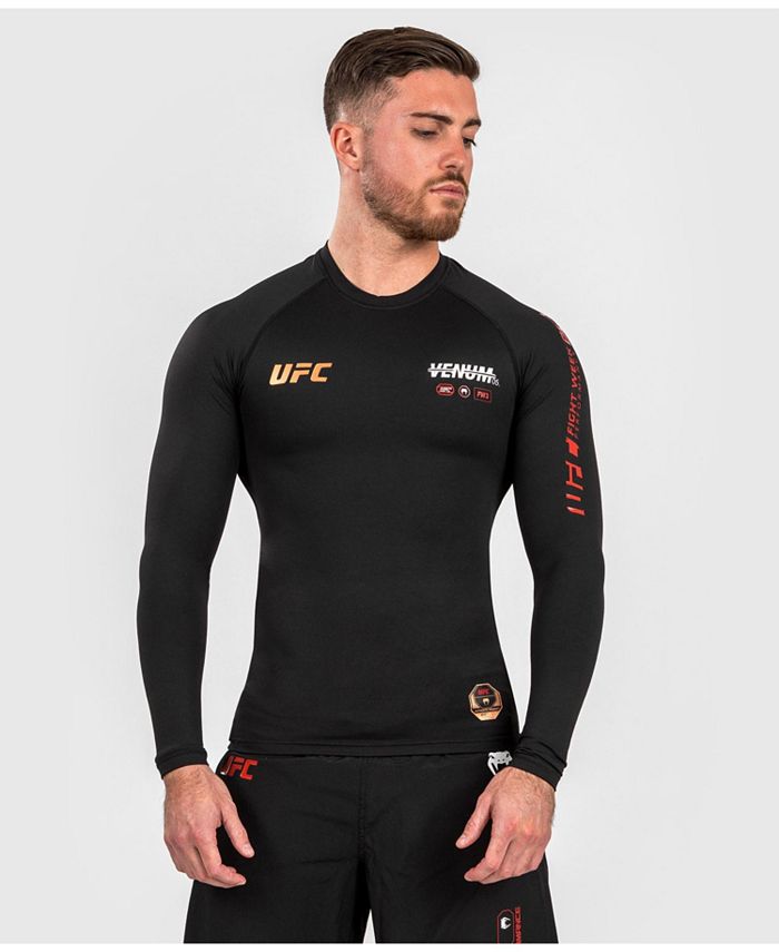 Men's UFC Authentic Adrenaline Fight Week Long Sleeve Venum Rash Guard, Black