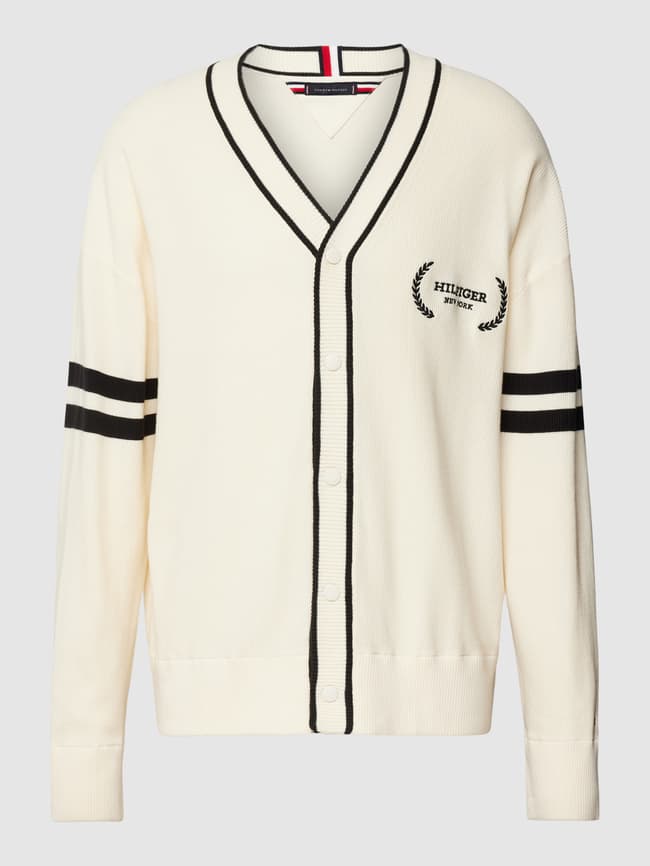 Tommy Hilfiger Cardigan with Sew-On Label, Beige