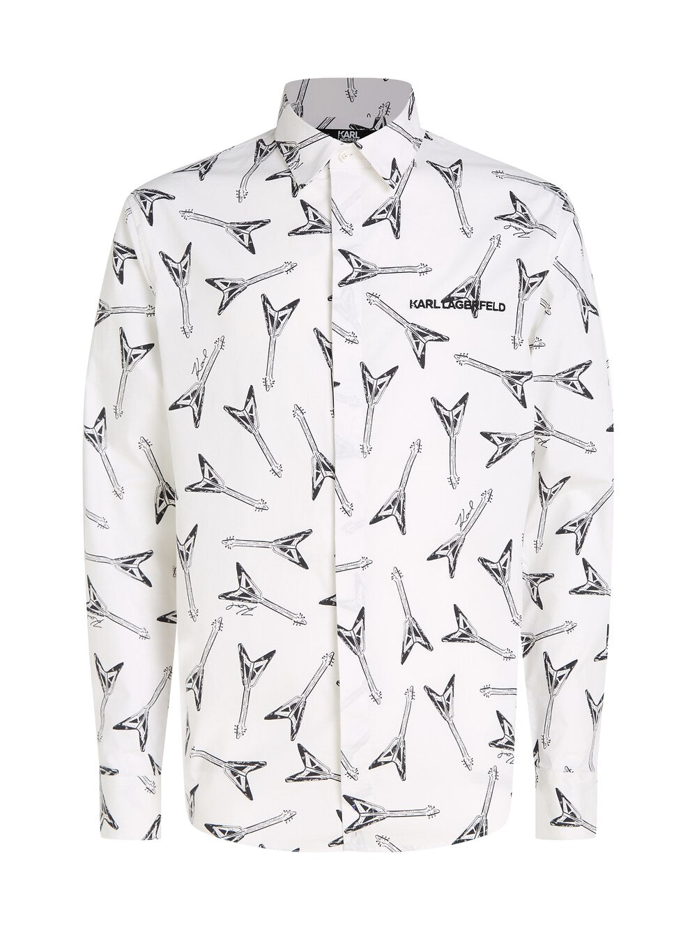 Comfortable button-down shirt Karl Lagerfeld, white