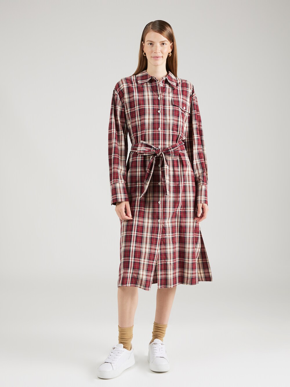 Shirt-dress TOMMY HILFIGER, carmine red