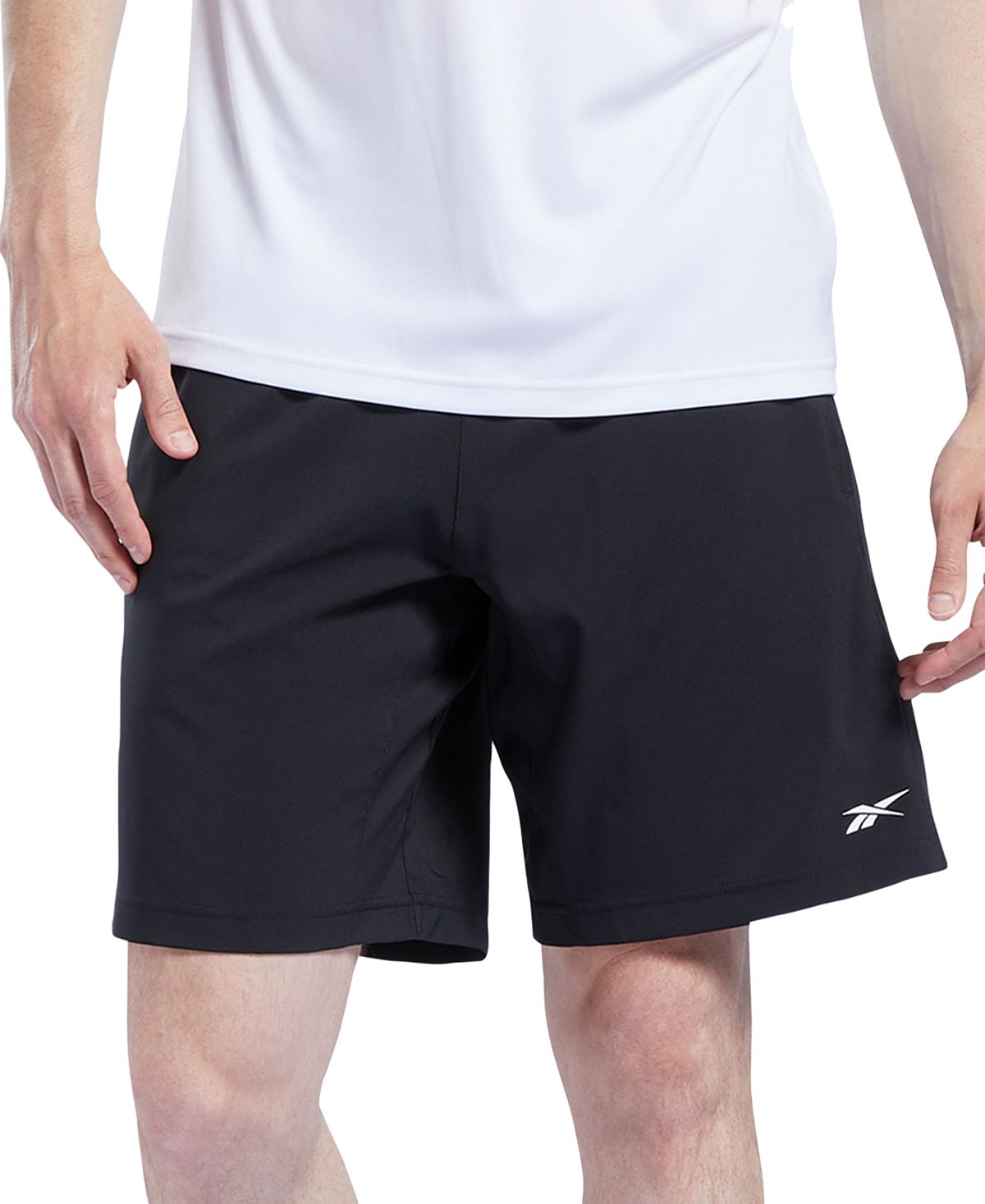 Reebok Men's 9" Regular Fit Woven Drawstring Moisture Wicking Shorts