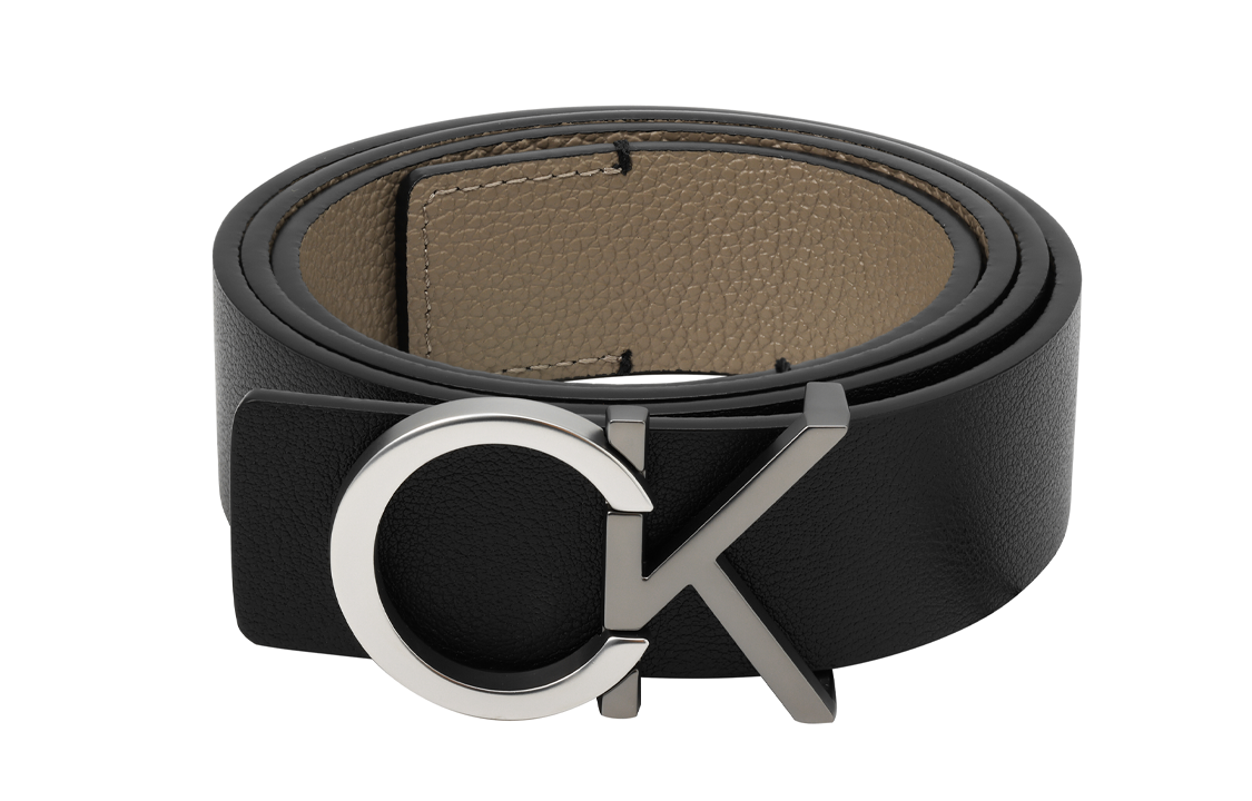 Calvin Klein men's leather belt, black