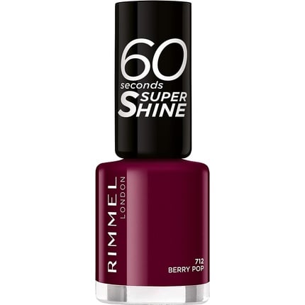 طلاء أظافر ريميل 60 Seconds Super Shine Color Block 712 Berry Pop، 3 Brujas