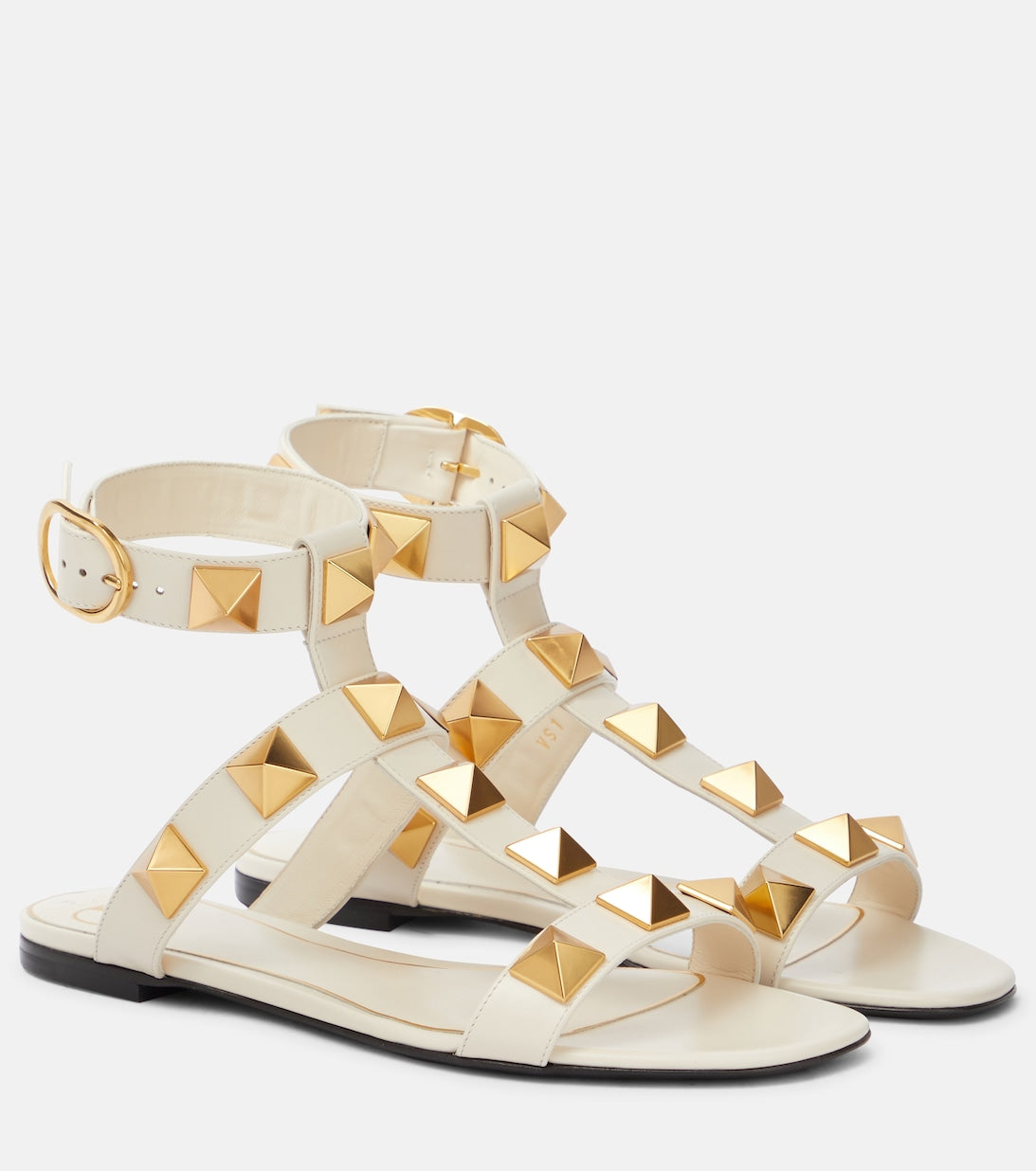 Valentino Garavani Roman stud sandals, white