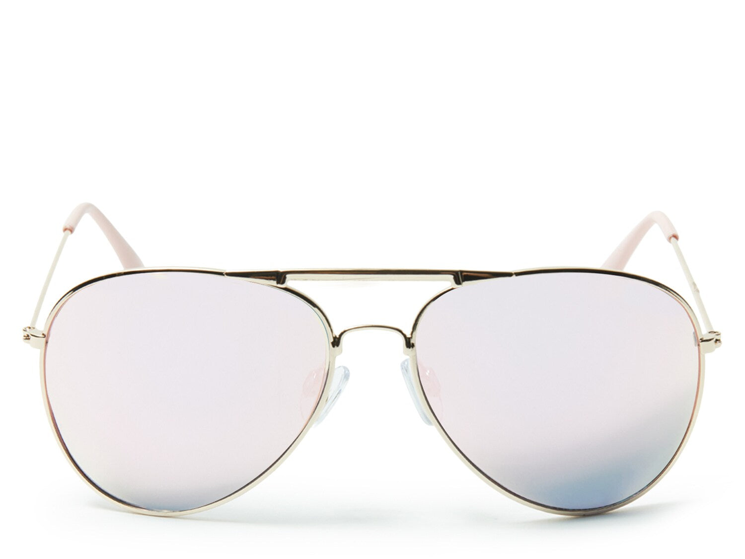 Kelly & Katie Accomplice Aviator Sunglasses, Pink/Light Gold