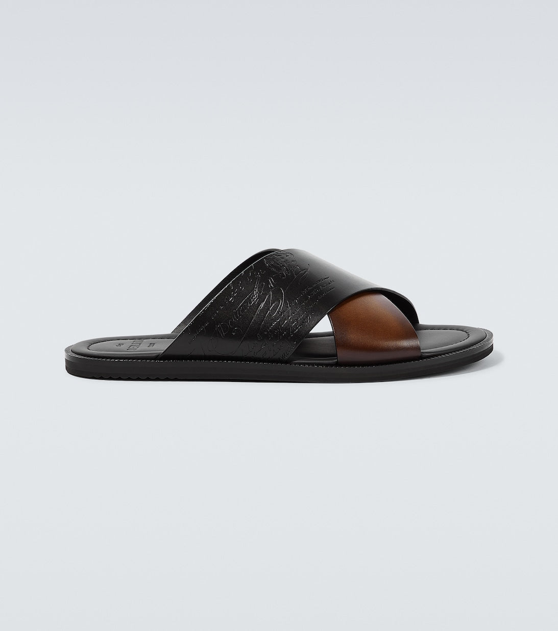 Sifnos Scritto sandals in Berluti leather, black