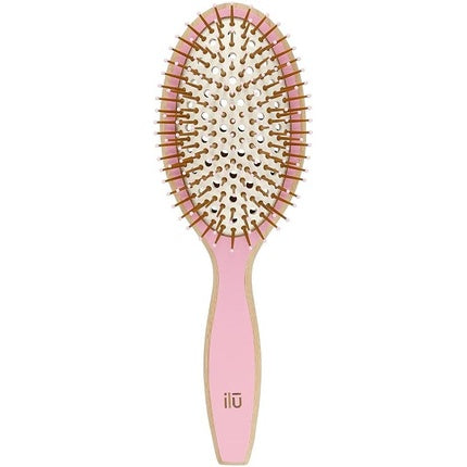 T4B Ilu Bamboom Eco-friendly Bamboo Hair Detangler Comb Pink Flamingo Oval Shape , Tb Tools For Beauty