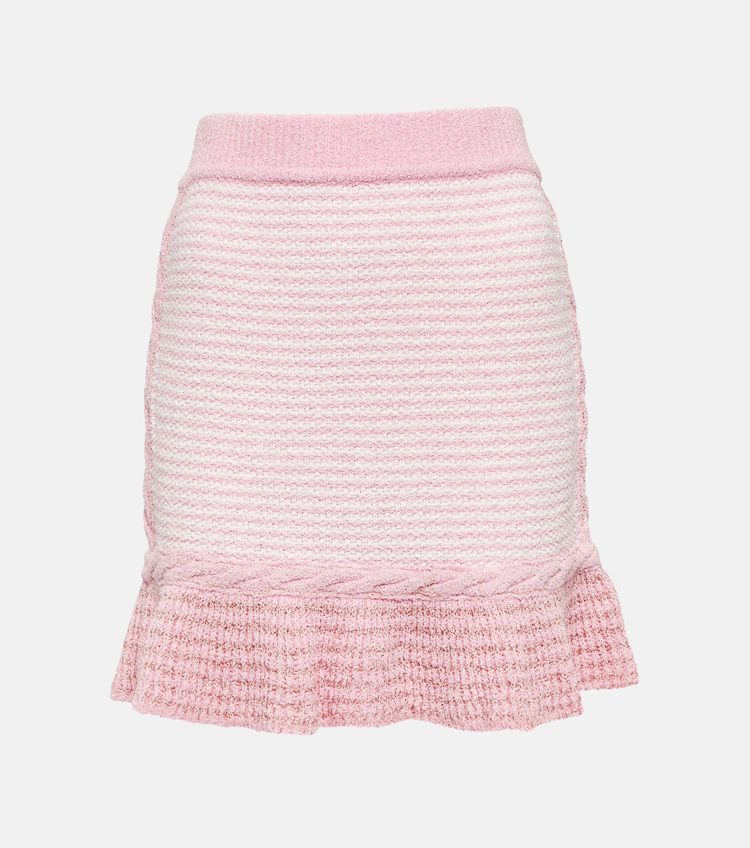 Knitted miniskirt Heiress LOVESHACKFANCY, pink